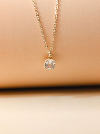 collier femme or fin pierre tresor