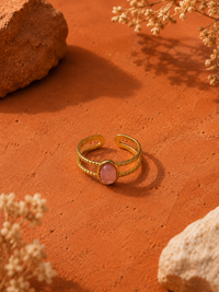 Bague CALYPSEA — Pierre Naturelle & Or 24k | Univers Tropical
