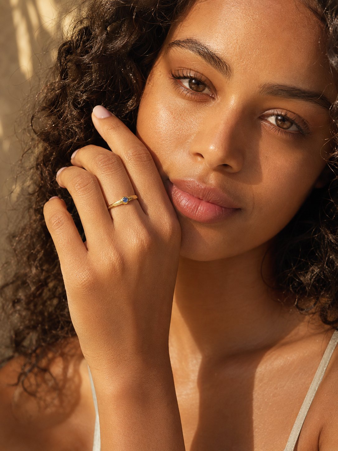 Bague LILIA — Pierre Naturelle & Or 24k | Lagon Précieux - Univers Aquatique