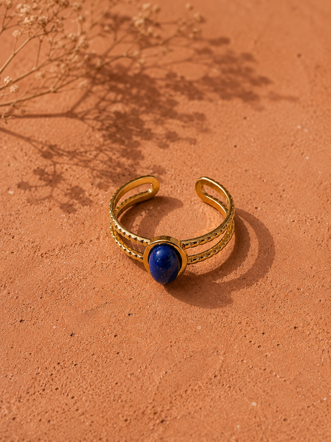 Bague CALYPSEA — Pierre Naturelle & Or 24k | Univers Tropical