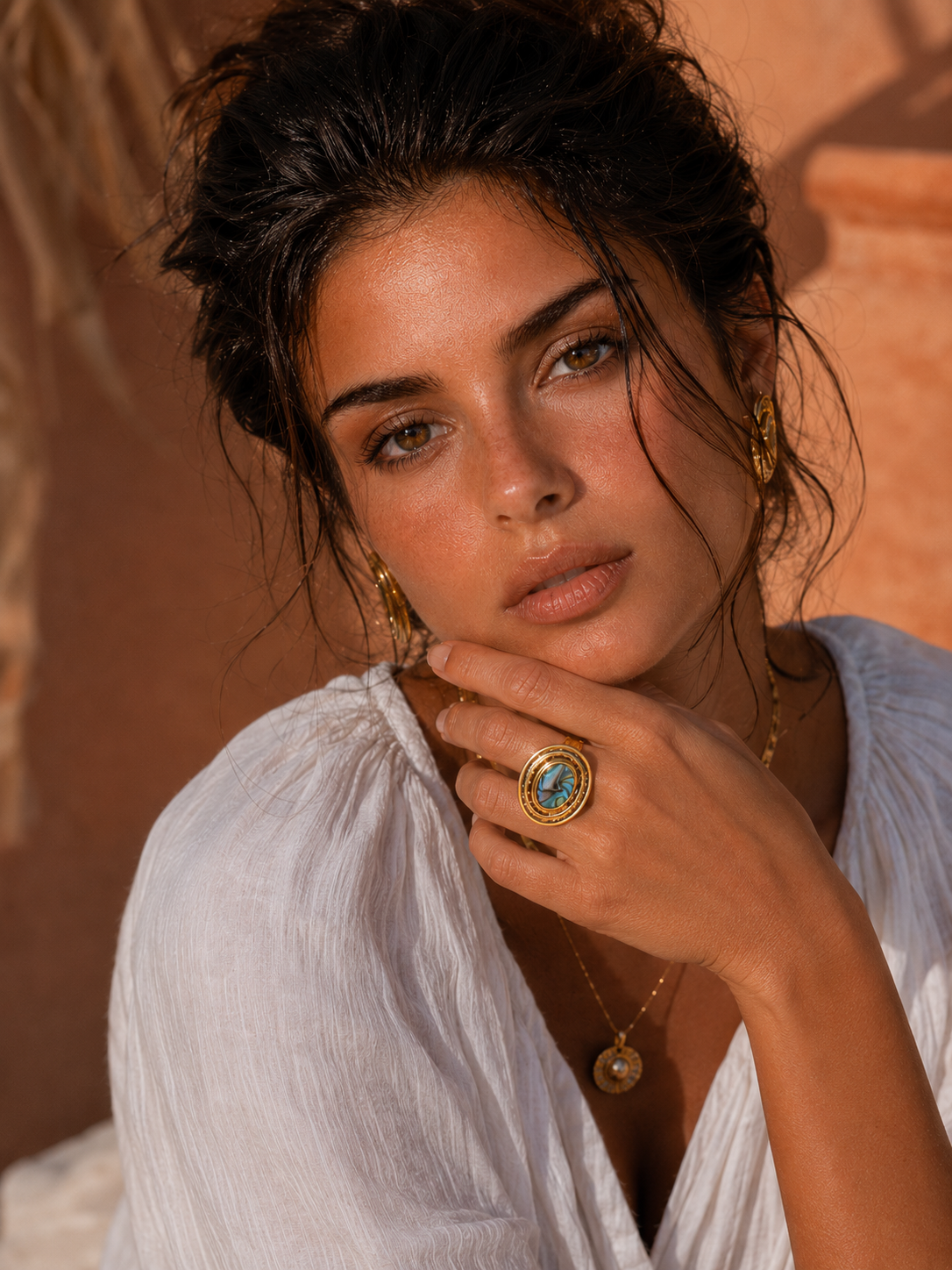 Bague OCÉANIDE — Abalone & Or 24k | Univers Aquatique