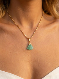 Collier CANDACE Végétal | pierre naturelle sculptée - Univers Végétal