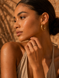 Bague LILIA — Pierre Naturelle & Or 24k | Lagon Précieux - Univers Aquatique