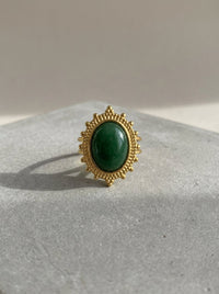 Bague ajustable jade vert Mon soleil