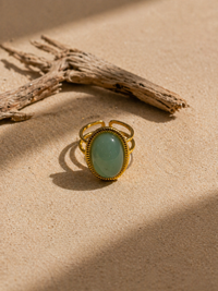 Bague fidji pierre aventurine vert