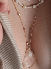 Collier Long AGUSTINA - Pendentif goutte d'eau