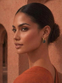 Boucles d’oreilles acier inoxydable obsidienne noire flocon 