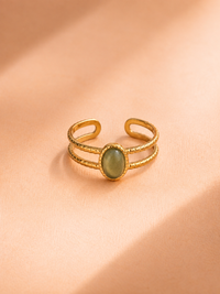 Bague CALYPSEA — Pierre Naturelle & Or 24k | Univers Tropical