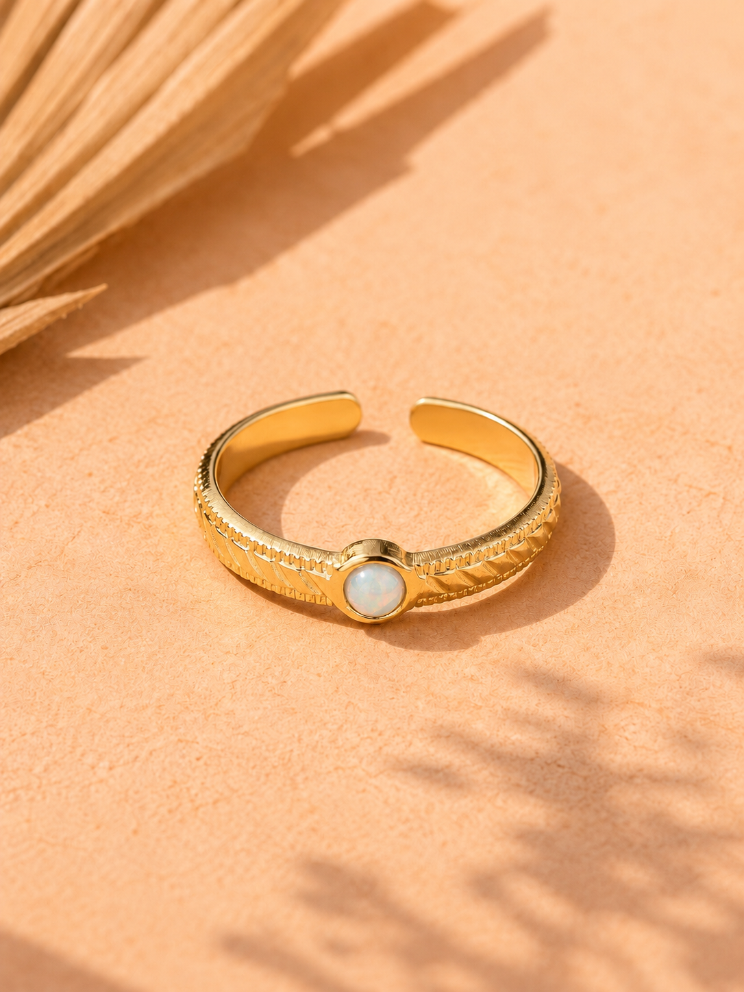 Bague LILIA — Pierre Naturelle & Or 24k | Lagon Précieux - Univers Aquatique