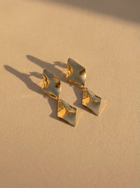 LADY PARIS – Boucles d'oreilles Losange Oversized Déstructurées