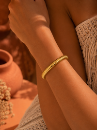 Bracelet The Chic | Jonc Tubogas Plaqué Or 24K – Univers Parisienne chic
