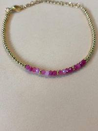 Bracelet bohème quartz rose 