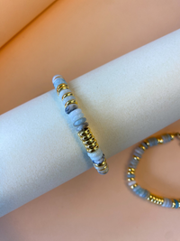 Bracelet femme bohème réglable pierre naturelle 