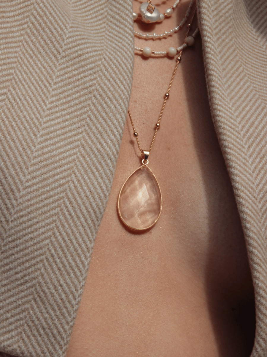 Sautoir pendentif goutte d'eau Agustina