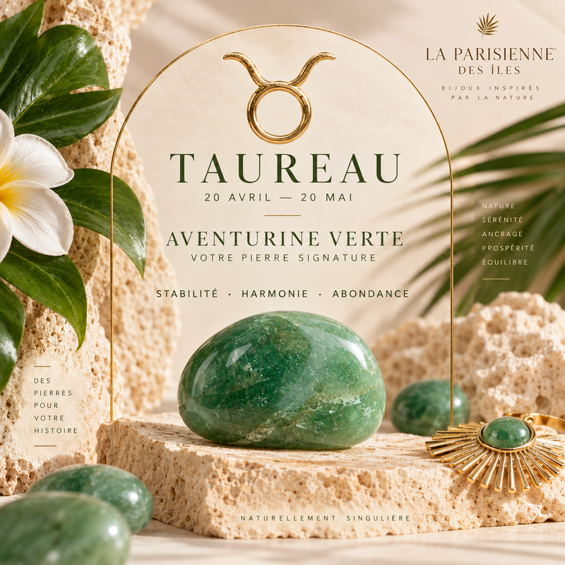 bijoux bohème astro taureau aventurine verte