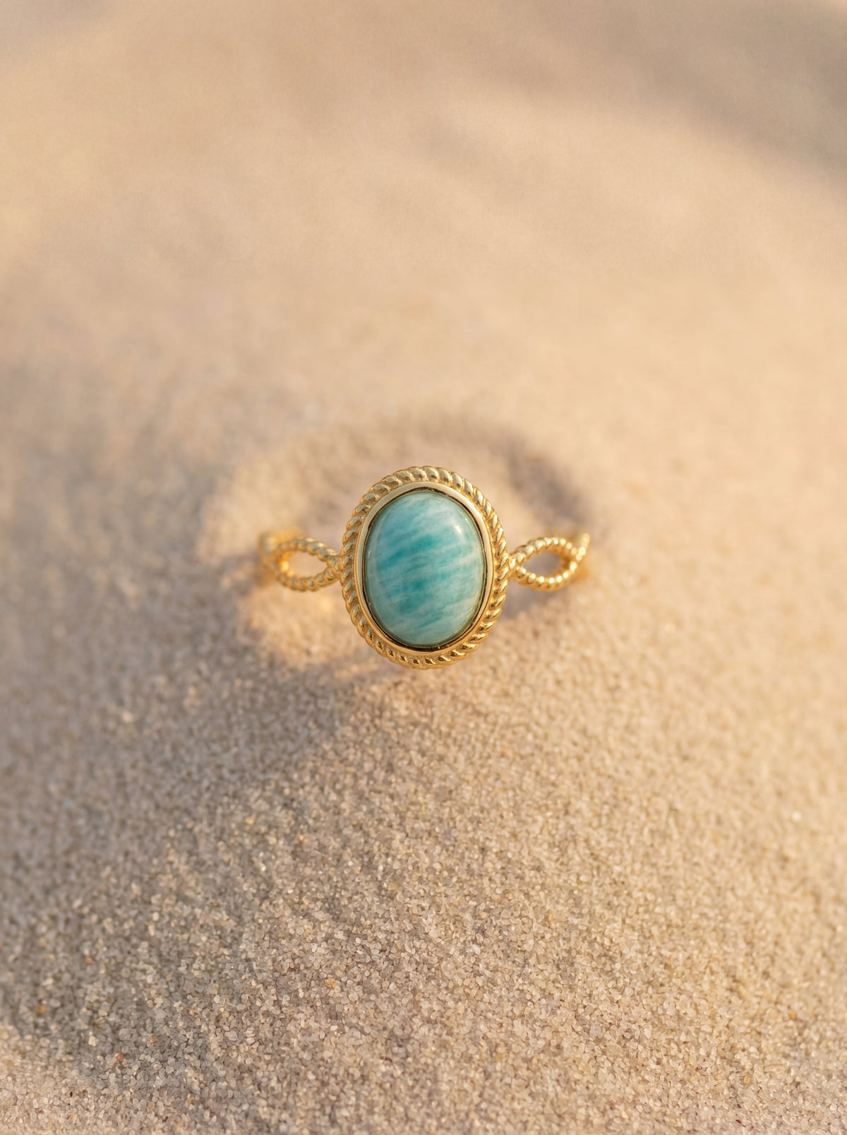 bague femme chic amazonite La Parisienne des îles 