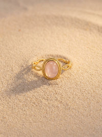 bague femme chic quartz rose La Parisienne des îles 