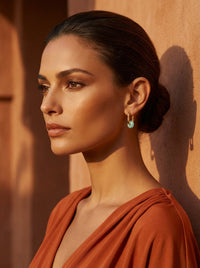 creoles acier inoxydable amazonite