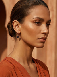 creoles acier inoxydable blue sand 