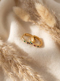 Créoles CARAIBA — Zircones Cubiques & Or 24k - Univers Tropical