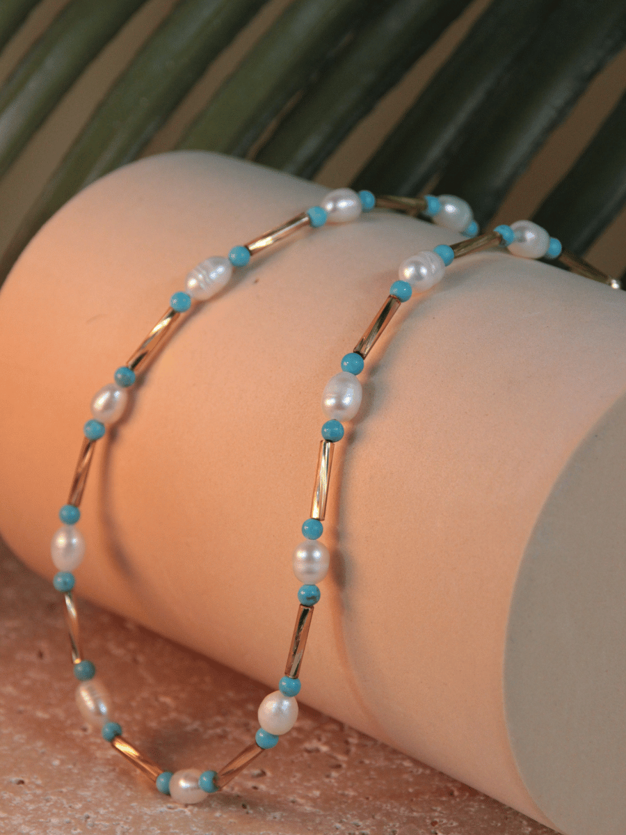 Choker femme surfeur turquoise été