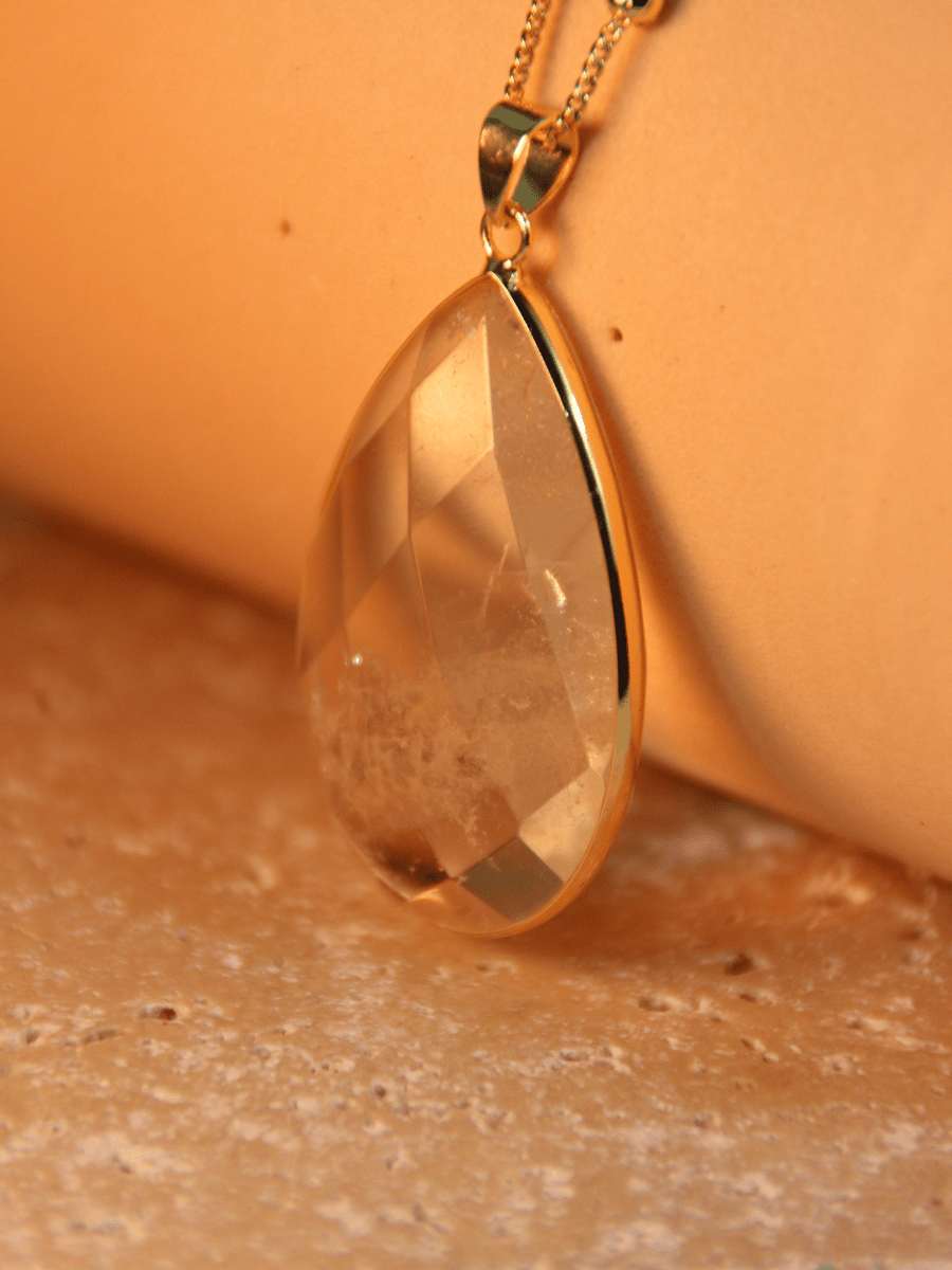 Sautoir goutte d'eau quartz