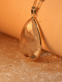 Sautoir goutte d'eau quartz